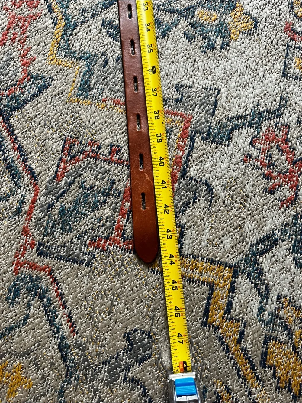 Madewell Chestnut Leather Belt with Brass D-Ring Buckle Size L Women’s Belt